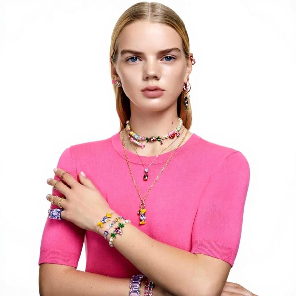 Swarovski Matrix Ring Women Rose Gold Plated Baguette