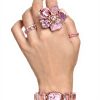 Swarovski Matrix Ring Women Rose Gold Plated Baguette