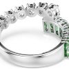 Swarovski Matrix Ring Green Zirconia Rhodium Plated Womens