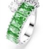 Swarovski Matrix Ring Green Zirconia Rhodium Plated Womens
