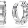 Swarovski Matrix Clip Earrings Rhodium Plated Crystals