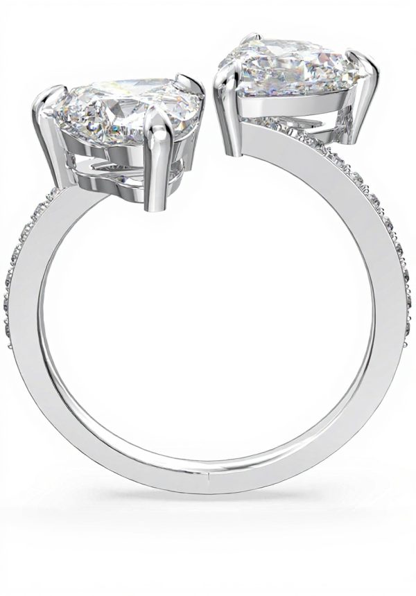 Anello Swarovski Mesmera bague cuori rodiato donna