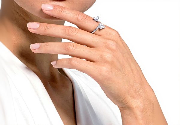 Anello Swarovski Mesmera bague cuori rodiato donna