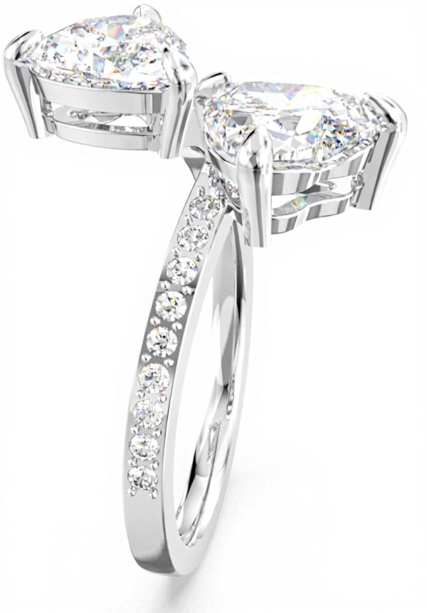 Anello Swarovski Mesmera bague cuori rodiato donna