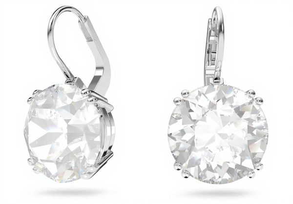 Swarovski Millenia Earrings White Rhodium Plated Round
