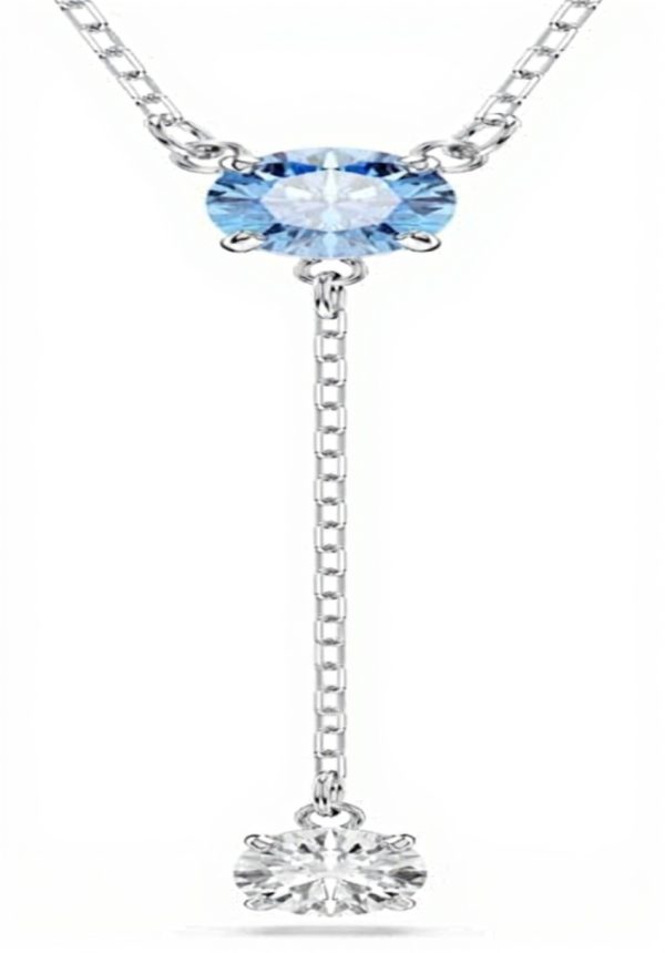 Swarovski Stilla Attract Collana Y Blue Crystal Zirconia