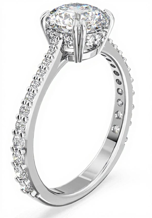 Swarovski Stilla Cocktail Ring White Pave Women Jewelry