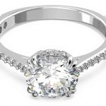 Swarovski Stilla Cocktail Ring White Pave Women Jewelry