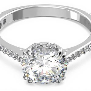 Swarovski Stilla Cocktail Ring White Pave Women Jewelry