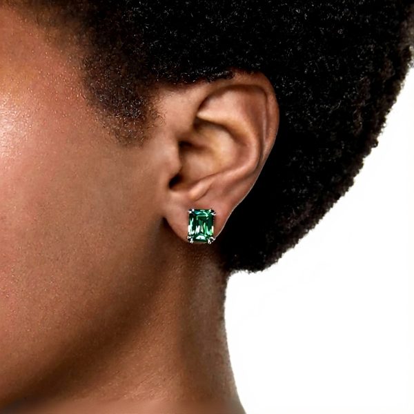 Swarovski Stilla Orecchini Zirconi Verdi Oro Donna