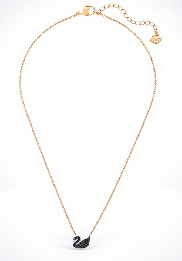 Swarovski Swan Collana Gioielli Donna Cristallo Nero