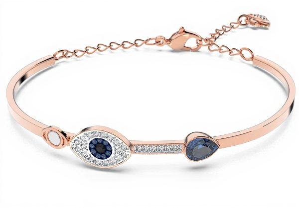 Swarovski Symbolica Bracciale Rigido Cristalli Azzurri Donna