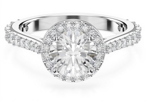 Swarovski Una Angelic Ring Women Crystal Silver Plated