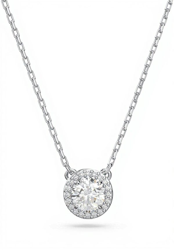 Pendente Swarovski Una Angelic Collana Donna Rodio Pavé