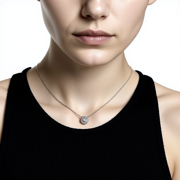 Pendente Swarovski Una Angelic Collana Donna Rodio Pavé