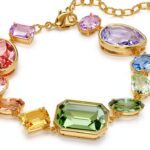 Bracciale Swarovski Donna Cristalli Oro Design Asimmetrico-0