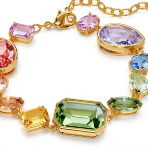 Bracciale Swarovski Donna Cristalli Oro Design Asimmetrico-0