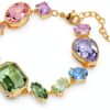 Bracciale Swarovski Donna Cristalli Oro Design Asimmetrico-1