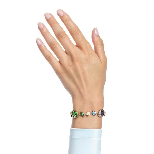 Bracciale Swarovski Donna Cristalli Oro Design Asimmetrico-5