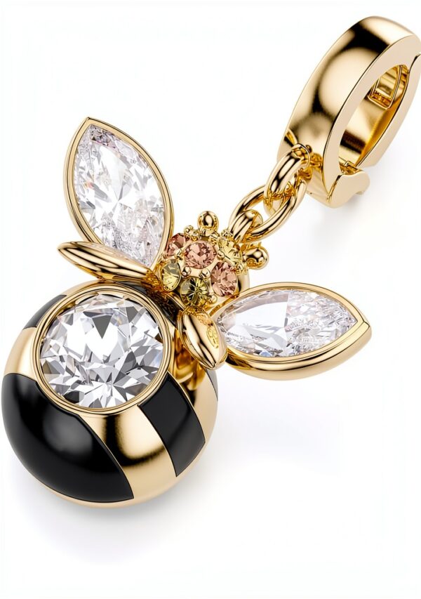 Swarovski Charm Ciondolo Oro Placcato Ape Anguria Idyllia-3