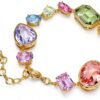 Bracciale Swarovski Donna Cristalli Oro Design Asimmetrico-4