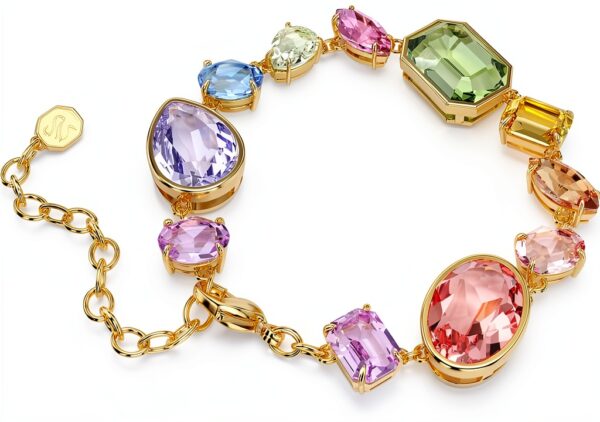 Bracciale Swarovski Donna Cristalli Oro Design Asimmetrico-4