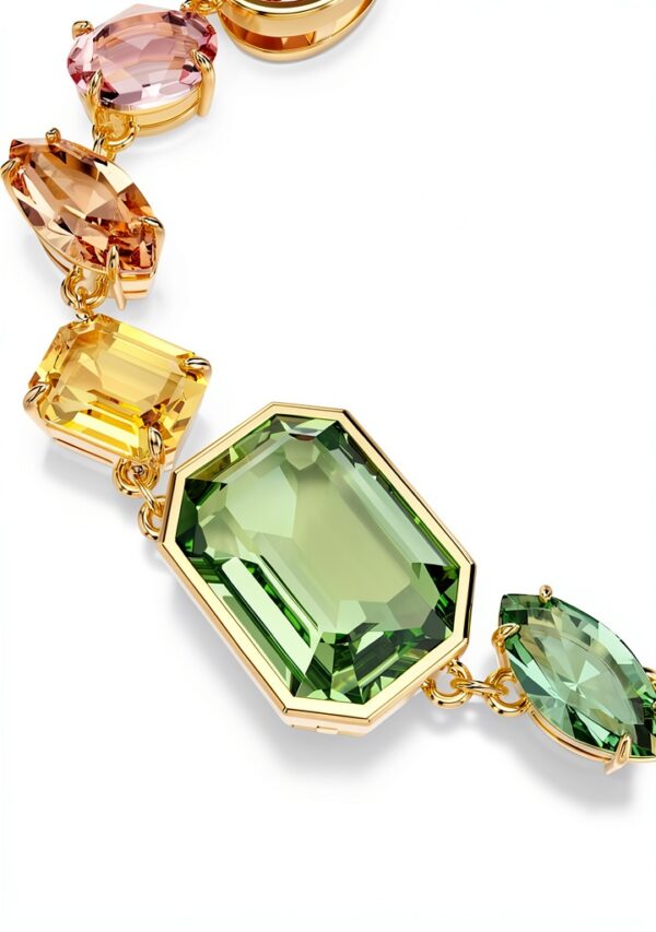 Bracciale Swarovski Donna Cristalli Oro Design Asimmetrico-3