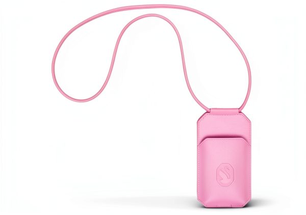 Swarovski Borsa a tracolla cellulare rosa 2 tasche carte