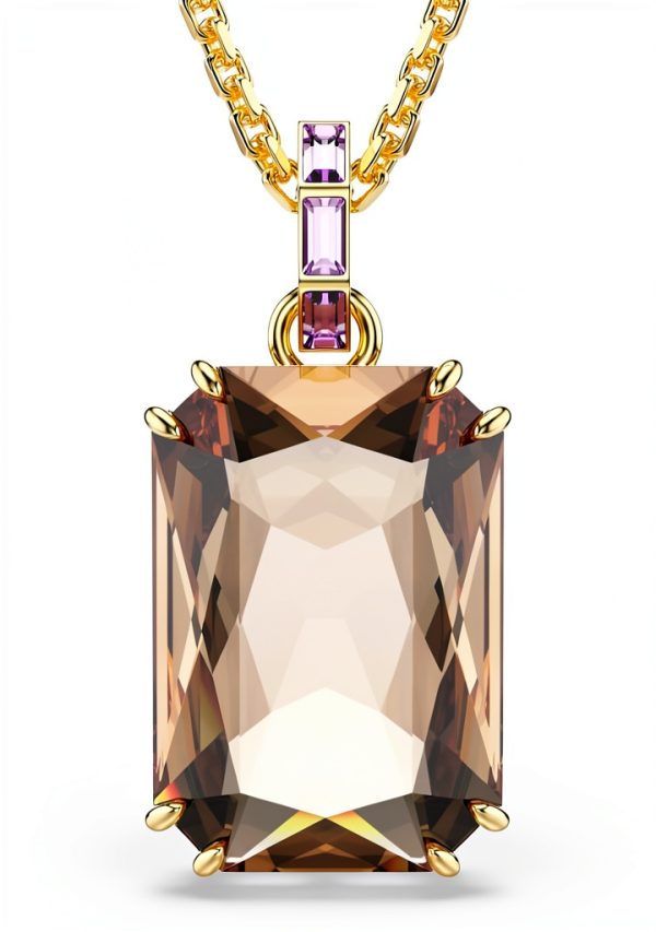 Swarovski Millenia ciondolo ottagonale cristalli oro