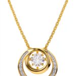 Collana Hyperbola Swarovski oro cristalli design circolare-0