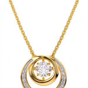 Collana Hyperbola Swarovski oro cristalli design circolare-0