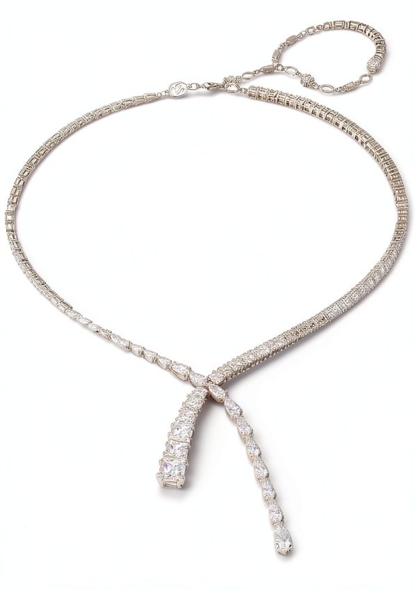 Swarovski Matrix Collana Donna Zirconia Design Placcato
