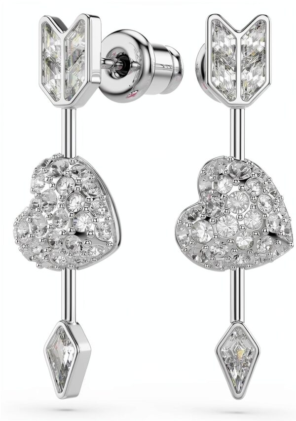 Orecchini Swarovski Idyllia Cristalli Cuore Rosa Versatili-1
