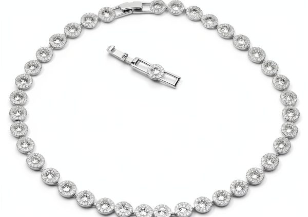 Collana Angelica oro 18 carati cristallo trasparente donna