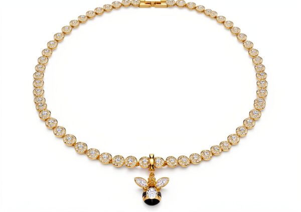 Swarovski Charm Ciondolo Oro Placcato Ape Anguria Idyllia-5