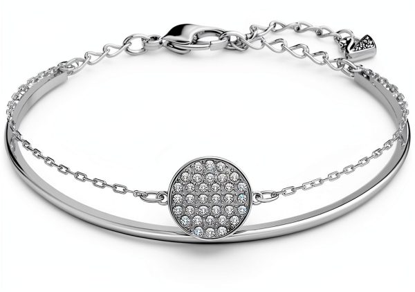 Swarovski bracciale jonc donna cristallo placcato rodio