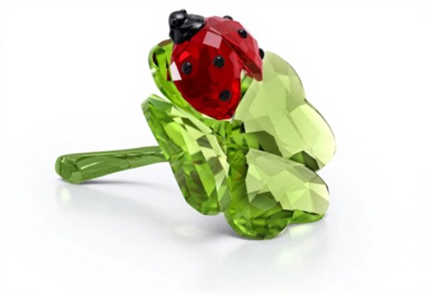 Idyllia Coccinelle Trèfle Figurina Swarovski Collezione