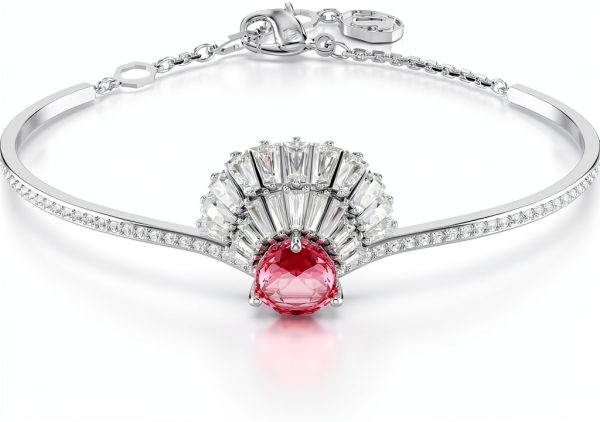 Swarovski bracciale jonc Idyllia rosa placcato rodio donna