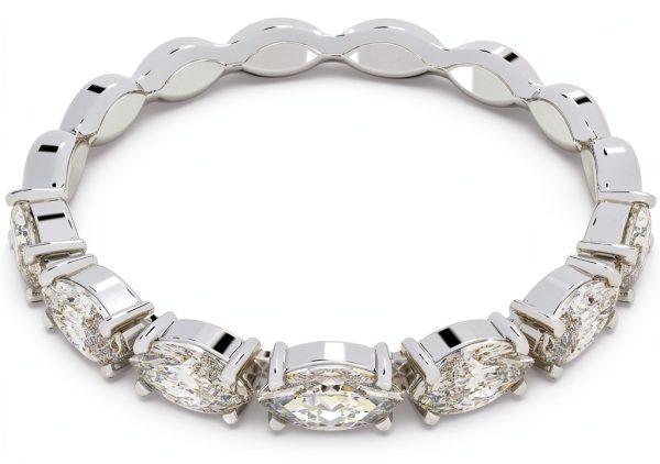 Anello Swarovski Matrix Vittore bianco rodiato taglio