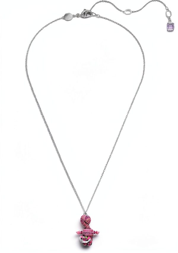 Collana Swarovski Alice Gatto Cristalli Rosa Gioiello Donna