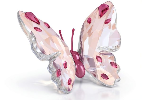 Swarovski Idyllia Farfalla Statuina Cristalli Rosa
