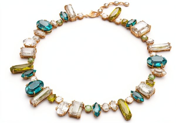 Swarovski Gema Collana Cristalli Verdi Donna Gioielli