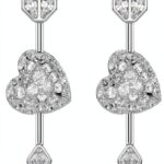 Orecchini Swarovski Idyllia Cristalli Cuore Rosa Versatili-0