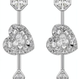 Orecchini Swarovski Idyllia Cristalli Cuore Rosa Versatili-0