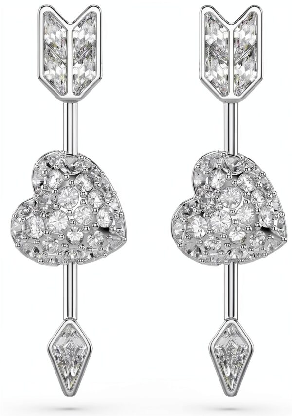 Orecchini Swarovski Idyllia Cristalli Cuore Rosa Versatili-0