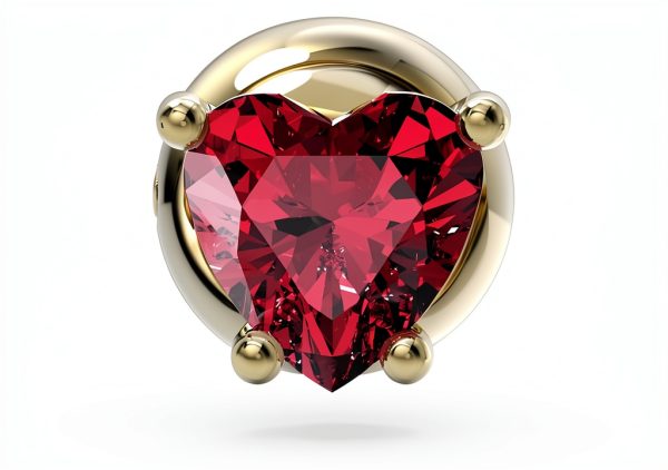 Orecchini Swarovski Chroma cuore rosso donna gioielli
