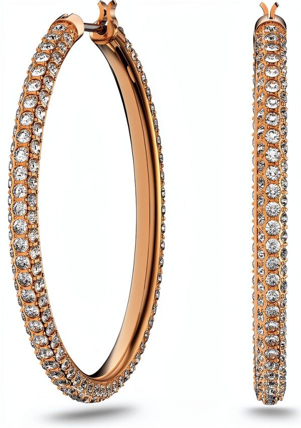 Swarovski Dextera Orecchini Creoli Cristallo Pavé Donna