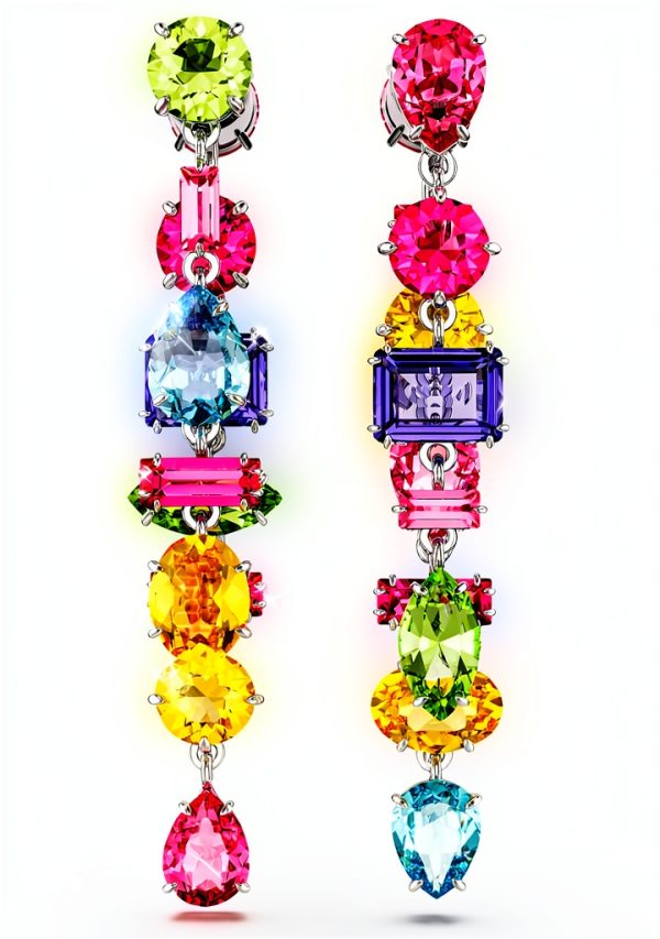 Swarovski Gema orecchini pendenti multicolore cristalli