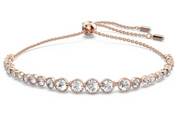 Bracciale tennis Swarovski Imber Emily cristalli oro rosa