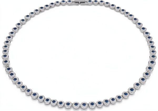 Swarovski Una Angelic Collana blu cristalli pavé donna